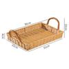 Cesta de sobremesa de frutas criativas quadradas tipo rattan Prato de frutas secas de estilo europeu prato de lanche doméstico cesta de bandeja de chá da tarde de doces