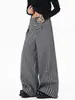 Pantalones Cuadros Blanco y Negro Estilo Retro Americano para Hombres y Mujeres, Nuevo Estilo Verano 2026, Pantalones Casuales Delgados Rectos de Pierna Ancha con un Toque Relajado