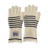Luvas Tricotadas Listradas da Moda Estilo Coreano Inverno Feminino Estudantes Ciclismo Quentes Combinação Total Forradas com Lã Luvas de Dedo Touchscreen