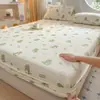 Sábana bajera de algodón, funda de colchón de algodón puro de una sola pieza, protector de colchón totalmente envolvente, diseño fresco estilo ins, nuevo modelo 2026