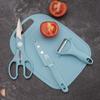 Cuchillo de Fruta Hogar Cocina Mini Pelador Pelador Juego de Cuatro Piezas Engrosado Comida Complementaria Dormitorio Traje de Cuchillos para el Hogar