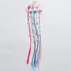 Temu Xiyin Venda Quente Extensão de Cabelo Colorida Infantil Peruca Acessórios de Cabelo Corda Colorida Trançada Adorno de Cabeça Elástico com Contas Artefato para Trançar Cabelo