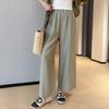 Pantalones de lino de temperamento casual para mujer, de mano, de varias piezas, ligeros, transpirables, cómodos, de rayón, con cintura elástica, antiarrugas, adelgazantes, de pierna ancha