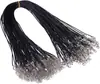 50 Peças de Cordão de Colar Encerado Preto 45,72cm para Fazer Joias (1,5mm)