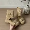 Sandalias de Plataforma con Suela Gruesa para Aumentar la Altura y Dedo Separado para Mujer 2026 Nuevas Botas de Verano Botas Vaqueras tipo Cowboy Holgadas Chanclas Botines