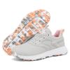 Zapatos de Golf para Hombres y Mujeres Pareja Impermeables Perilla Automática Cordón Retráctil Tacos de Fijación Antideslizantes Tenis para Exteriores para Adultos