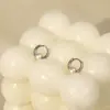 Pendientes Redondos de Perla Vintage de Lujo Ligero Coreano Sentido Avanzado Médicos 316 Sencillos Versátiles Elegantes Aro para Oreja Hebilla de Oreja Pendientes