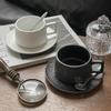 Taza de Café y Platillo de Cerámica de Color Sólido Simple Traje Taza de Té de la Tarde Taza de Agua Taza de Desayuno Taza de Leche Cuchara Soporte para Taza Lujo Ligero