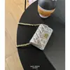 Lingge Mini Bolsa de Basura Pequeña Versátil Estilo Mini Chanel Dorada Plateada Mini Bolso Cruzado Bolso de Cadena para Mujer Billetera 2024