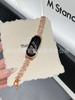 Para Reloj Inteligente Mi Band 9/8 Generación Correa de Pulsera Metálica de Cadena Ojo de Caballo Diamante Completo Trébol de Cuatro Hojas en stock