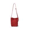 Bolso Cubo Tejido de Ante de Primera Capa para Mujer, Personalizado de Alta Calidad para Otoño, Gran Capacidad, Cuero Genuino, para Hombro, Bolso de Mano, Cruzado y Uso Diario