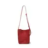 Nuevo Bolso Cubo Tejido de Gamuza de Primera Capa de Alta Calidad para Mujer, Bolso de Hombro de Cuero Genuino de Gran Capacidad, Bolso de Mano, Bolso Cruzado para el Trayecto Diario