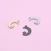 Nuevos Lanzamientos: Abalorios para Teléfono Móvil DIY, Accesorios de Joyería de Acero Inoxidable, Colgantes de Abalorio de Luna y Estrella de 3 Colores 11X16Mm