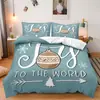 Temu Juego de Cama Navideño de Tres Piezas Enano Navideño Anciano Decoración del Hogar Juego de Cama de Tres Piezas Se Puede Enviar Jit