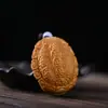 Taihang Yabai Loto Fujia Mundo Pieza de Mango Madera Maciza Tallado Integrado Caparazón de Tortuga Sostener en la Mano Pieza de Mango Fugui