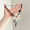 Novo Colar de Flor Tecida Feito à Mão Chinês Corrente de Suéter Retrô de Madeira Estilo Nacional Acessórios Étnicos de Alto Padrão de Nicho