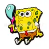 Zapatos Lindos de Dibujos Animados Bob Esponja Zapatos de Cueva Florales Hebilla Zapatos de Jardín Decorativos Zapatos DIY Accesorios Hebilla Decorativa de Goma Suave de PVC