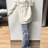 Suéter con Capucha para Mujer Estampado con Capucha Sudadera Tendencia Divertida Primavera y Otoño Coreano Nicho Características Lindo de Moda