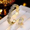Pulsera Anillo Cara Sonriente para Mujer Moda Simple Decoración de Circonita Adecuado para Fiesta Pulsera al por Mayor