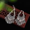 Producto Humano Plata S925 Plata Tailandesa Aretes de Borla Tallados Estilo Étnico Retro Aretes para Mujer Largos Estilo Indonesio Antiguo