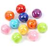 Cuentas acrílicas de color sólido con baño de color UV, cuentas con orificio pasante, cadena para teléfono móvil, material de cuentas sueltas para bricolaje, venta al por mayor