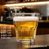 Caneca de cerveja octogonal de vidro com fundo grosso Lo caneca caneca de whisky alta caneca branca bar restaurante caneca de bebida para chá