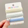 Goma para el pelo azul sal marina estilo japonés de alta apariencia, cuerda simple para coleta alta, accesorio para el pelo de alta gama, goma elástica pequeña de alta elasticidad