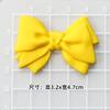 DIY moño tridimensional oso amarillo esponjoso pegamento suave de PVC pantuflas de dibujos animados parche para refrigerador accesorios decorativos pegatinas para joyería