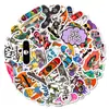 Nuevo Set de Pegatinas Creativas de Cultura de Patineta Estilo Urbano de 56 Piezas, Calavera Graffiti Genial de Moda, Set de Materiales de Decoración Personalizada Transfronteriza