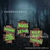 Señales de Advertencia de Horror de Halloween Transfronterizas Brillan en la Noche Decoración de Jardín Festival de Fantasmas Fiesta