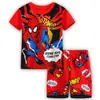Conjunto de pijama de manga corta para niños, ropa de casa, traje de verano, aire acondicionado, dibujos animados, K017