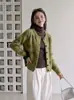 Casaco suéter feminino com gola redonda, novo estilo outono/inverno, corte solto e relaxado, cardigã de tricô para sobreposição, blusa grossa