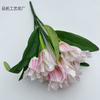 Corona de tulipán de encaje de 9 tenedores hecha a mano, material para bricolaje, tocado de flores, accesorios de flores, decoración de mesa, flor falsa, borde cruzado
