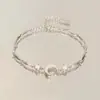 Pulsera de Zirconia Rosa con Lazo 2024 Nuevo Diseño de Nicho de Lujo Ligero Exquisita Pulsera de Gama Alta Joyería Dulce