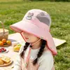 Sombrero de Sol con Ala Ancha, Protección Solar de Malla, Sombrero Chal, Sombrero de Pescador, Sombrero de Sol para Exteriores, Sombrero de Sol para Niños, Sombrero de Verano Transpirable