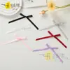 Punto 0.6cm Lazo de Cinta Lazo de Cinta de un Solo Lado Accesorios para Ropa Accesorios para Pasteles de Cumpleaños Lazo
