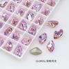 Rhinestones Dongzhou Cristal Forma de Machado Fundo Pontiagudo Vidro K9 Rhinestones para Nail Art Forma de Machado DIY, Mesmo Estilo que Macaco Pequeno Rhinestones Coloridos, Novo Modelo 2024