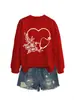 Amazon eBay site independente moda casual elegante feminina coração flor estetoscópio vários moletons outono inverno