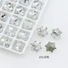 Dongzhou Floco de Neve Base Pontiaguda Pedrarias para Unhas Cristal Colorido Flores de Gelo Ornamento de Unhas Artísticas DIY Natal Acessórios