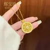 Nova corrente de colar com pingente de bússola de oito tesouros tradicional estilo chinês de Wei Xue para mulheres com contas da sorte e corrente Chopard, atacado
