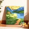 Seleção transfronteiriça: Tamanho 20*20 pintura a óleo digital paisagem DIY pintado à mão colorir alívio de estresse cura acrílico pintura decorativa