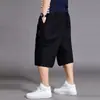 Calça Sete Pontos de Verão Masculina Solta Fina de Comprimento Médio 7 Pontos Tamanho Grande Calça para Pessoas Gordas Calça de Equitação Shorts Casuais Esportivos Shorts Grandes Masculinos