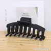Porta tarjetas de goma de alta calidad, gran pinza para el pelo, horquilla marrón sencilla, código de barras, accesorios para el cabello, clip de tiburón para la parte posterior de la cabeza