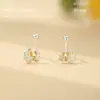 Aretes Originales de Plata Pura S999 con Encanto Floral Antiguo, Elegantes y Únicos Estilo Chino Nuevo Estilo Bosque para Venta al por Mayor