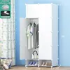 Armario modular simple con armario de almacenamiento y zapatero, exportación al por mayor de envío directo, armario de plástico DIY, fácil de montar