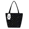Bolso tote de lunares con un solo hombro de diseño único para mujer, nuevo modelo de verano 2026, gran capacidad, bolso con cremallera para el trabajo