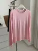 Top de Tencel estilo coreano minimalista para mujer, con cuello redondo, borde deshilachado, protección solar, adelgazante y versátil, camiseta de manga larga, Verano 2026
