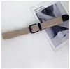 Cinto de Lona Feminino Decorativo Elástico Trançado Masculino Jeans com All-match Sem Furos Stretch Simples Moderno