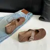 Zapatos Mary Jane Retro para Mujer 2026 Otoño Nuevos de Nicho Versátiles con Hebilla Plataforma Plana Zapatos Estilo Birkenstock para Mujer