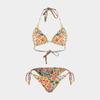 Biquíni Europeu e Americano Estampado 2025 Conjunto de Três Peças Cruzado Fronteira Lazada Saia Envelope Conjunto de Duas Peças Sexy Roupa de Banho Biquíni de Férias